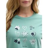 Tom Tailor - T-shirt - Korte Mouwen - Dames - Wit - Katoen