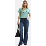 Tom Tailor - T-shirt - Korte Mouwen - Dames - Wit - Katoen