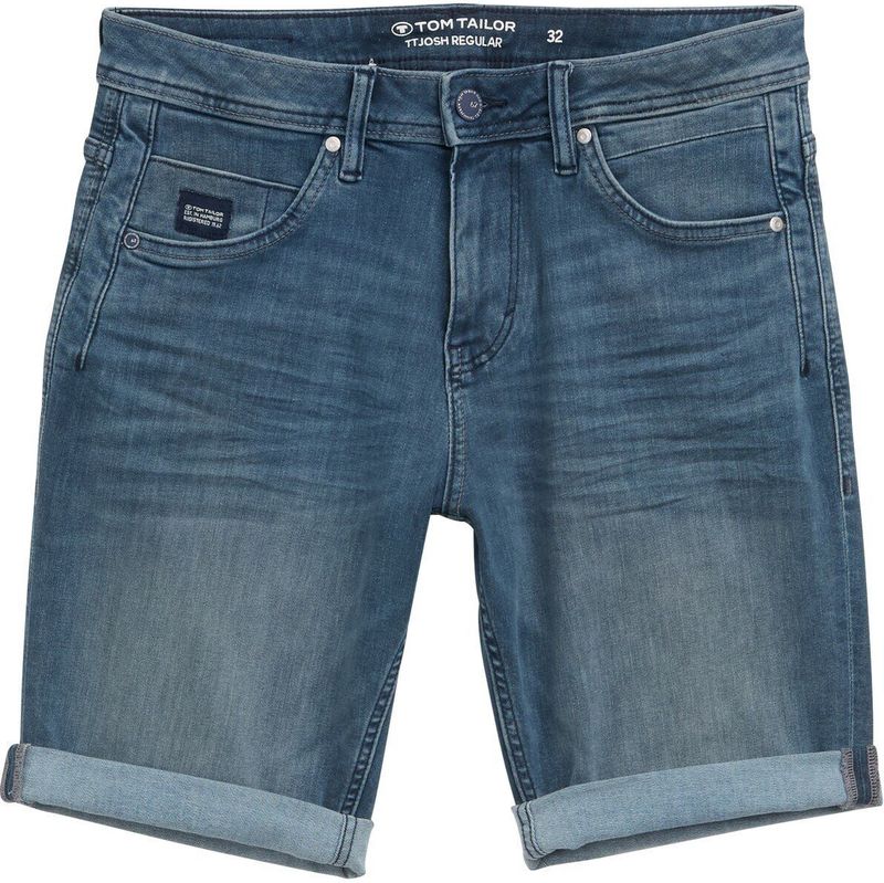 TOM TAILOR Bermuda jeans shorts voor heren, 10162 - Mid Stone Blauw Grijs Denim, 28