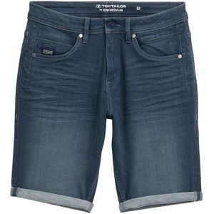 TOM TAILOR - Josh - Korte Broeken - Blauw Denim - 5-Pocket-Style
