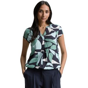 T-shirt - Bloemenprint - Jersey - V-hals - Losse Pasvorm