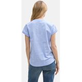 Tom Tailor - Blouse - Dreamy Blue - Tuniekstijl - Korte Mouwen