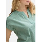 TOM TAILOR - Damesblouse - Faded Green - Katoen - Losse Pasvorm