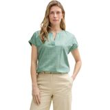 TOM TAILOR - Damesblouse - Faded Green - Katoen - Losse Pasvorm