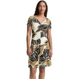 Tom Tailor - Vrijetijdsjurk - Viscosemix - All-over Motief - V-hals - Mini