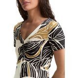 Tom Tailor - Vrijetijdsjurk - Viscosemix - All-over Motief - V-hals - Mini