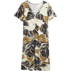 Tom Tailor - Vrijetijdsjurk - Viscosemix - All-over Motief - V-hals - Mini