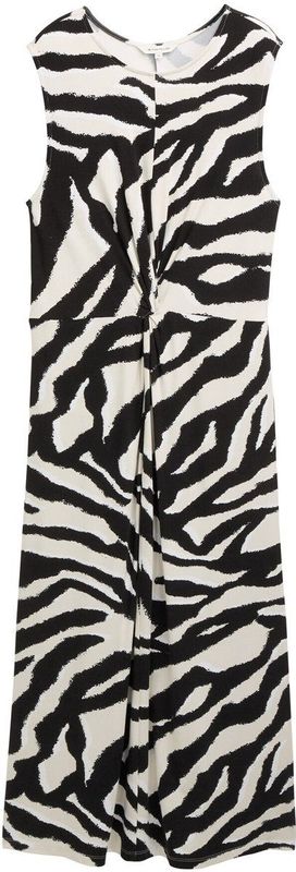 Tom Tailor - Blouseshirt - Viscose - Multicolor - Relaxed Fit, V-hals, Oversized Mouwen