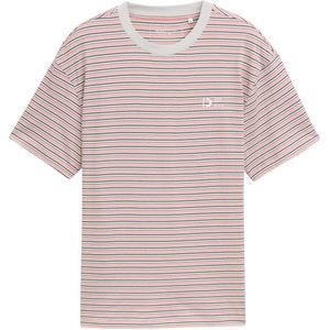 TOM TAILOR Denim T-shirt voor heren, 38072 - Grijs Rose Yd Fine Stripe, XXL