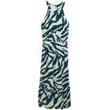 TOM TAILOR - Zomerjurk - Lichtblauw - Dierenprint - Mouwloos - Maxi Lengte