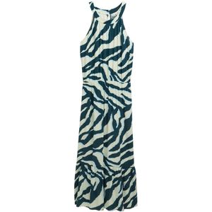 TOM TAILOR - Zomerjurk - Lichtblauw - Dierenprint - Mouwloos - Maxi Lengte