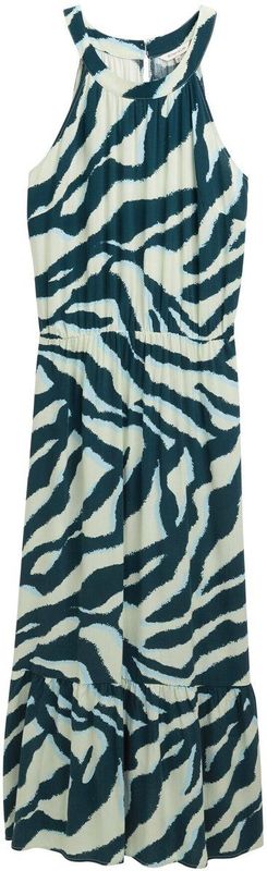TOM TAILOR - Zomerjurk - Lichtblauw - Dierenprint - Mouwloos - Maxi Lengte