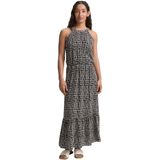 TOM TAILOR - Zomerjurk - Zwart/Wit - Mouwloos - Maxi Lengte