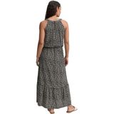 TOM TAILOR - Zomerjurk - Zwart/Wit - Mouwloos - Maxi Lengte