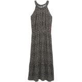 TOM TAILOR - Zomerjurk - Zwart/Wit - Mouwloos - Maxi Lengte