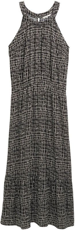 TOM TAILOR - Zomerjurk - Zwart/Wit - Mouwloos - Maxi Lengte