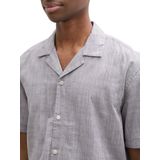 Tom Tailor - Overhemd - Korte Mouwen - Blauw - Katoen