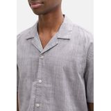 Tom Tailor - Overhemd - Korte Mouwen - Blauw - Katoen