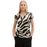 Tom Tailor - 38070 - T-shirt - Beige - Korte Mouwen