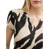 Tom Tailor - 38070 - T-shirt - Beige - Korte Mouwen