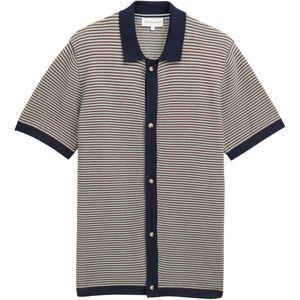 Overhemd - Gestreept - Knitwear - Polokraag - Kwartmouw