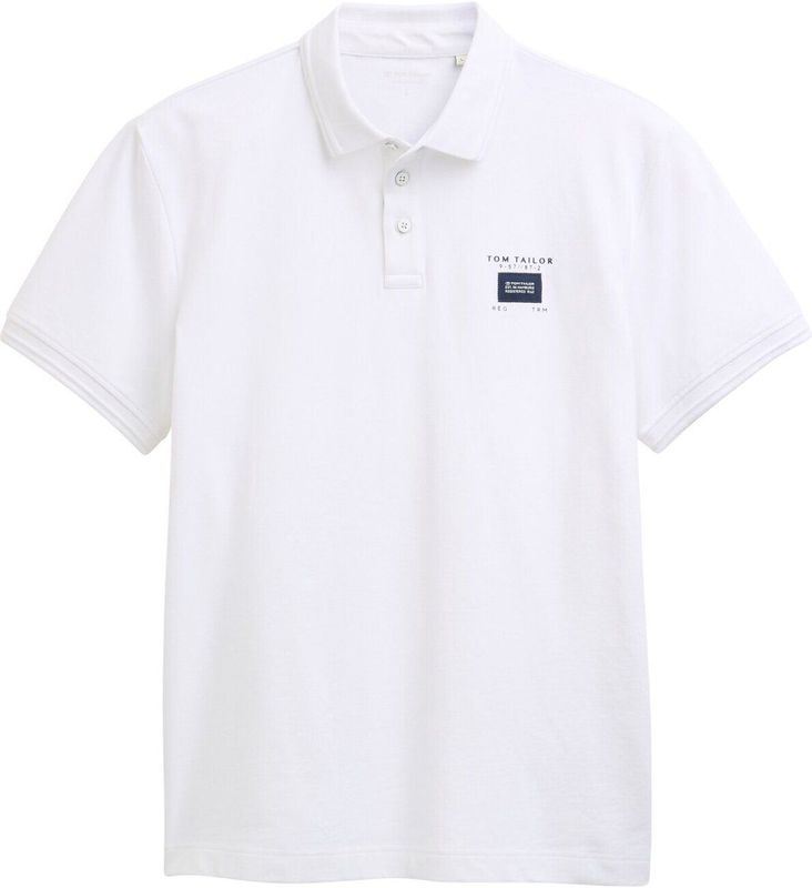Tom Tailor - Polo - Wit - Katoen/Elastan