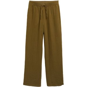 Tom Tailor - Textured Soft - Hoge Taille Broek - Zacht Katoen