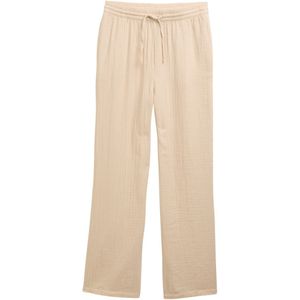 Tom Tailor - Textured Soft Broek - Katoen - Hoge Taille - Casual