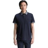 Tom Tailor - Herenpolo - Grijs - Katoen/Elastaan - Korte Mouwen