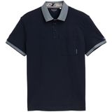 Tom Tailor - Herenpolo - Grijs - Katoen/Elastaan - Korte Mouwen