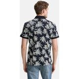 Poloshirt - Bloemenprint - Jersey - Normale Pasvorm - Kwartmouw