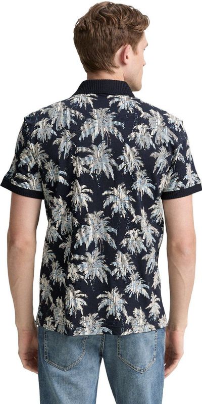 Poloshirt - Bloemenprint - Jersey - Normale Pasvorm - Kwartmouw