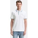 Tom Tailor - Polo Pique SS - Poloshirt - Off-White - 100% Katoen