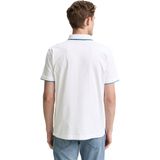 Tom Tailor - Polo Pique SS - Poloshirt - Off-White - 100% Katoen