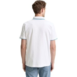 Tom Tailor - Polo Pique SS - Poloshirt - Off-White - 100% Katoen