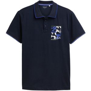 TOM TAILOR - Shirt - Indigo - Donkerblauw - Wit