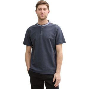TOM TAILOR - Poloshirt - Donkergrijs/Wit