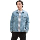 Denim - Jack - Verwassen Look - Denim - Met Badge en Zakken