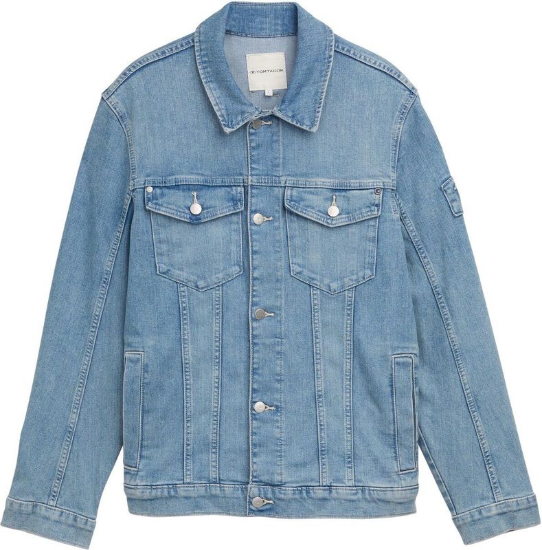 Denim - Jack - Verwassen Look - Denim - Met Badge en Zakken