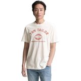 TOM TAILOR Shirt  lichtblauw / roestrood / offwhite