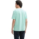 TOM TAILOR - Shirt - Mintgroen - Jersey - Kwartmouw