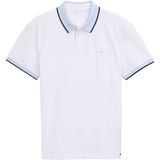 TOM TAILOR - Piqué Poloshirt - Wit - Stretch