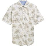 Tom Tailor - Vrijetijdsoverhemd - Groen - Puur Katoen - All-over Motief