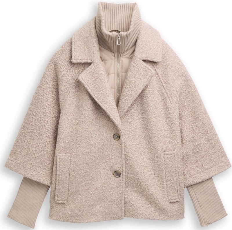 Tom Tailor - Cape Jack - Regular Fit - Effen - Opstaande Kraag