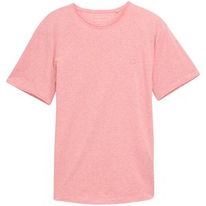 Tom Tailor - T-shirt - Lichtroze - Katoen/Polyester - Regular Fit