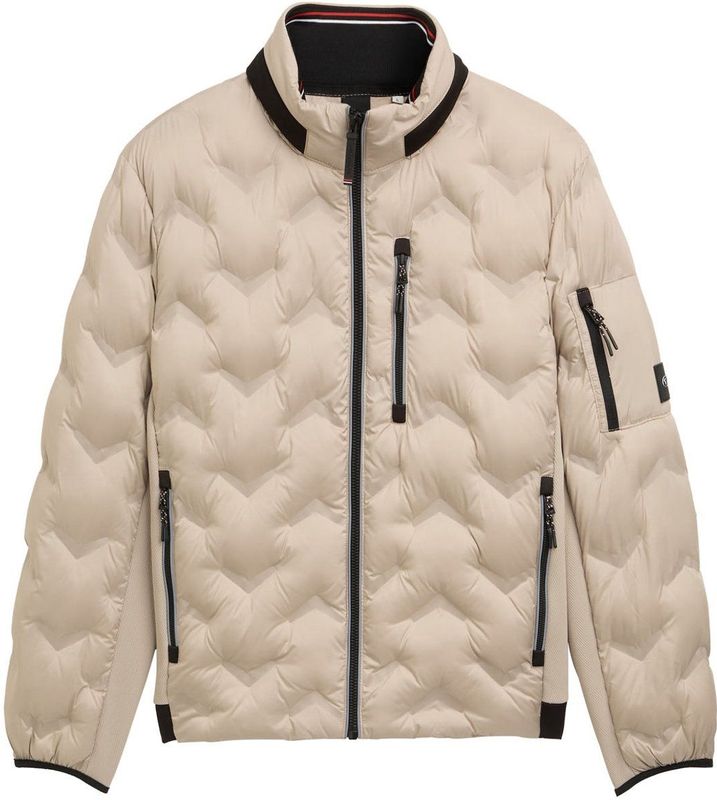 Tom Tailor - Tussendoor Jas - Beige - Heren - 100% Gerecycled Polyester