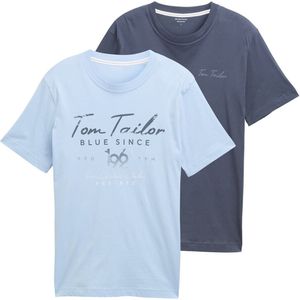 Tom Tailor - T-shirt - Korte Mouwen - Zwart - Katoen