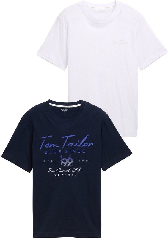 Tom Tailor - Shirt - Wit - Met Print - 2-delig