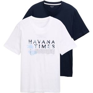 TOM TAILOR T-shirt voor heren, 10668 - Sky Captain Blue, XXL