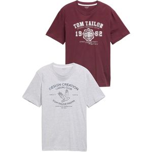 TOM TAILOR T-shirt voor heren, 11333 - Dusty Wildberry Red, XL